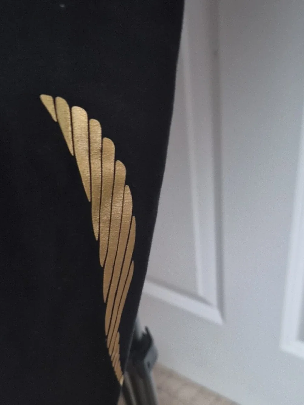 Nike Kids Black Hoodie & Black Leggings with Gold Swoosh